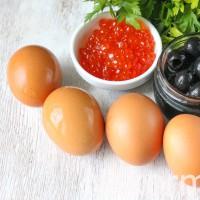Яйца фаршированные икрой красной рецепты с фото